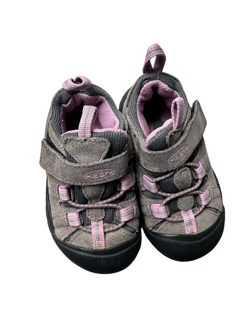 KEEN Toddler Gray Purple Hiking Shoes Hook & Loop Outdoor Sneakers Size 6